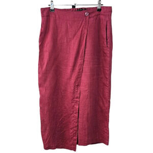 Stella Carakasi Womens Cross Over Crop 100% Hemp Pants Size Small Wide Leg